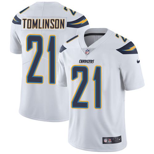 Men Los Angeles Chargers #21 LaDainian Tomlinson Nike White Limited NFL Jersey->los angeles chargers->NFL Jersey